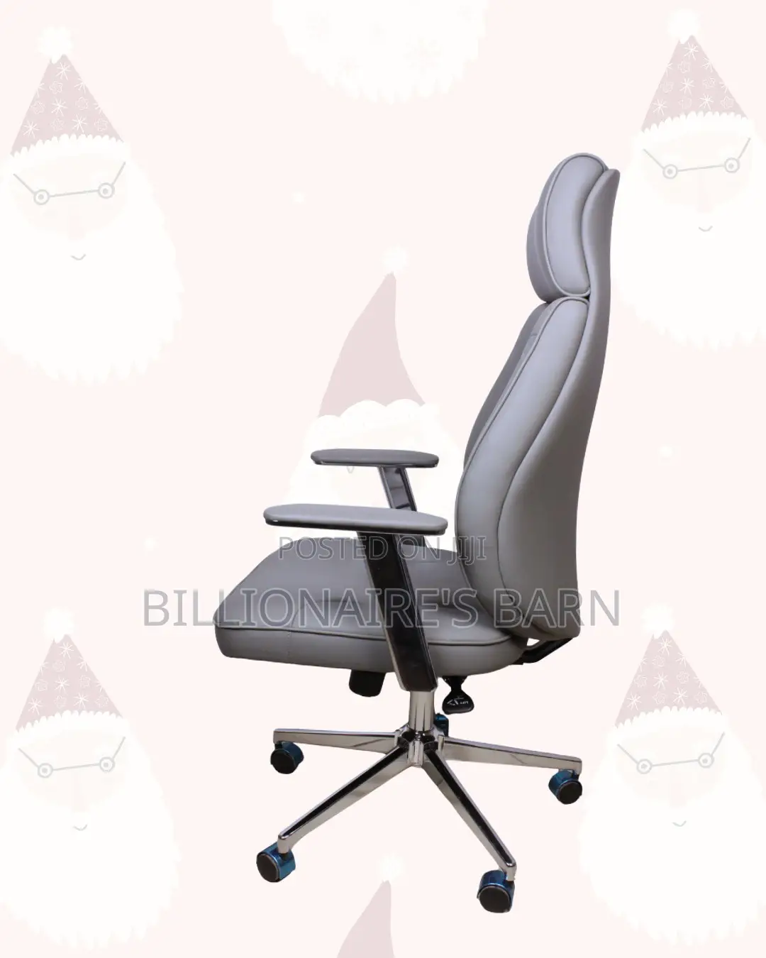 Grey Executive Leather Office Chair High-Back — Support That Lasts