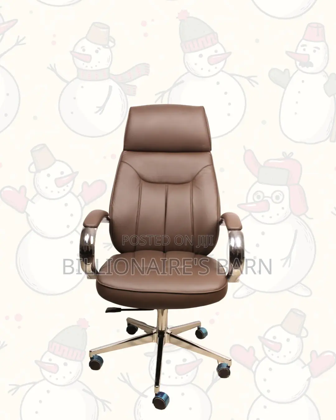 Executive Leather Chair — Support That Lasts, Chrome Base Stability