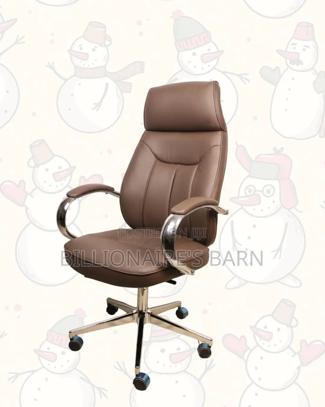 Executive Leather Chair — Support That Lasts, Chrome Base Stability