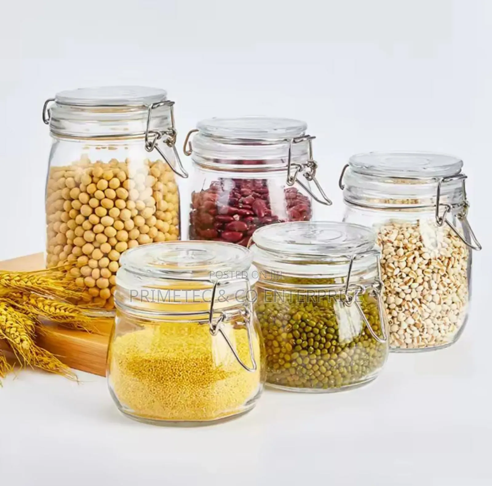 Airtight Storage Clip Top Jars Now Capacity: 500ml