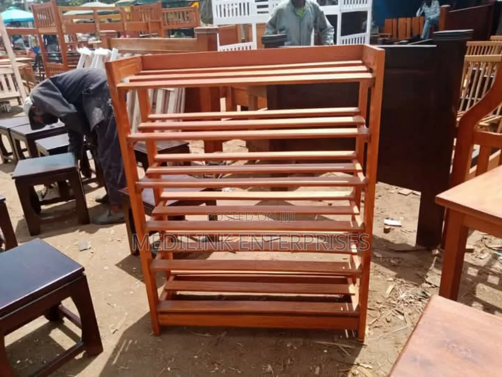 Mahogany Vanish Shoe Rack