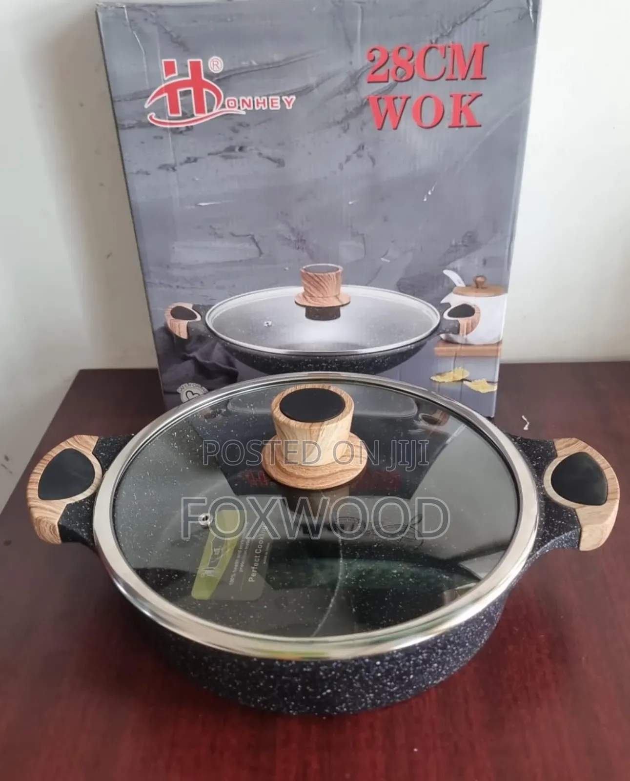 Honhey Wok Granite Partitioned Cooking Pot