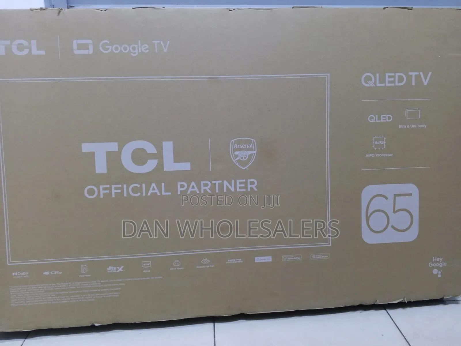 65" TCL Tv Qled Google Tv 65 Inch Uhd Smart Tv Dolby Atmos Audio