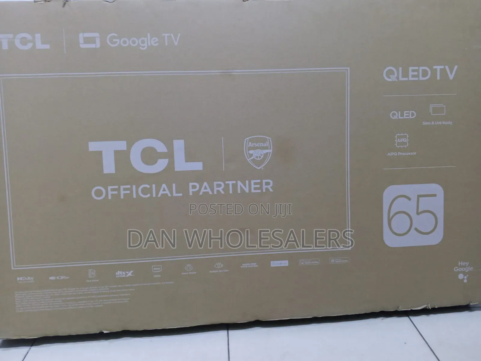 65" TCL Tv Qled Google Tv 65 Inch Uhd Smart Tv Dolby Atmos Audio