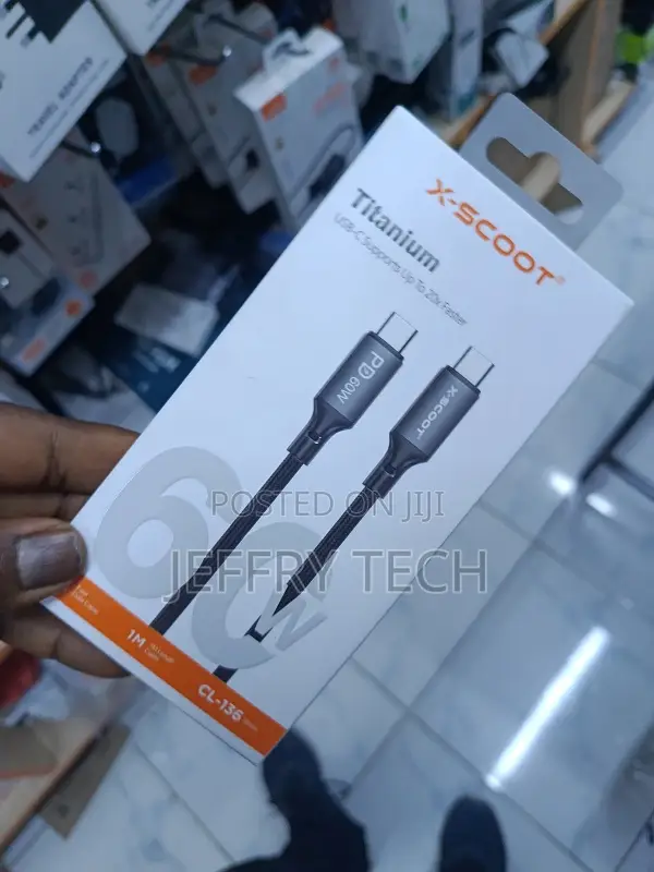 Bwoo Usb-C to Usb-C Fast Charging Cable Only , Pd 60w, Nylon 1 Metre.