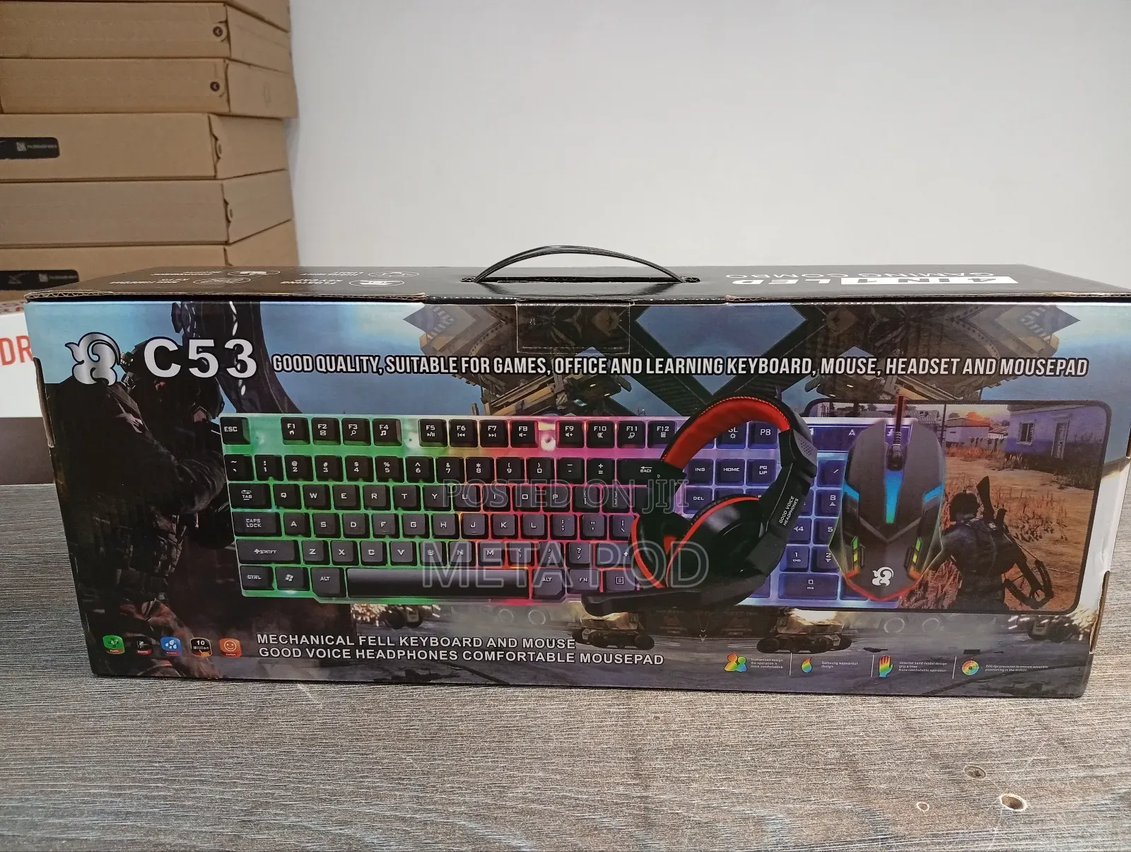 C53 Gaming 4 in 1 Combo Keyboard,Mouse, Headset Mouse Pad