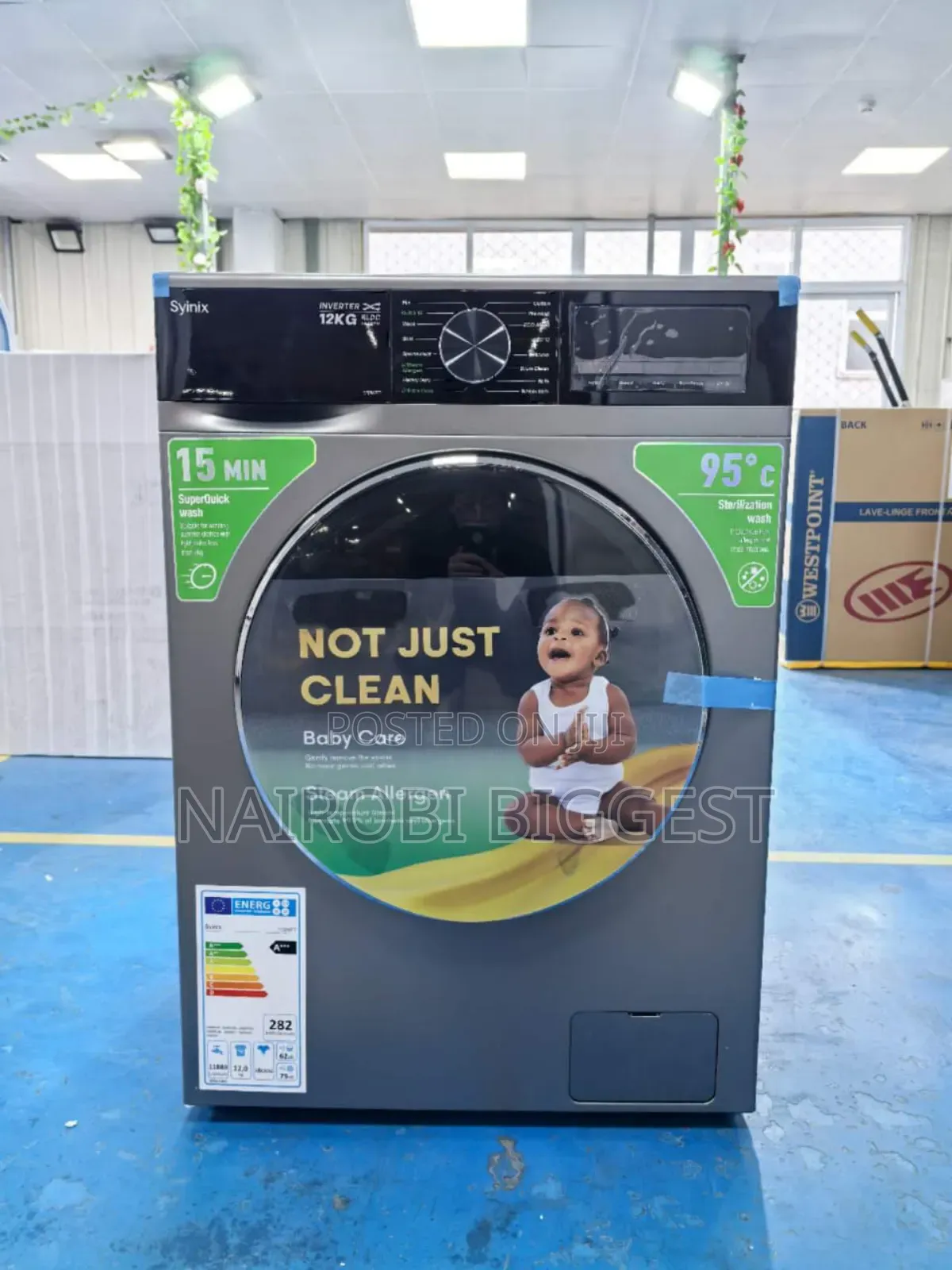 Syinix 12kgs Wash And Spin Front Load Washing Machine