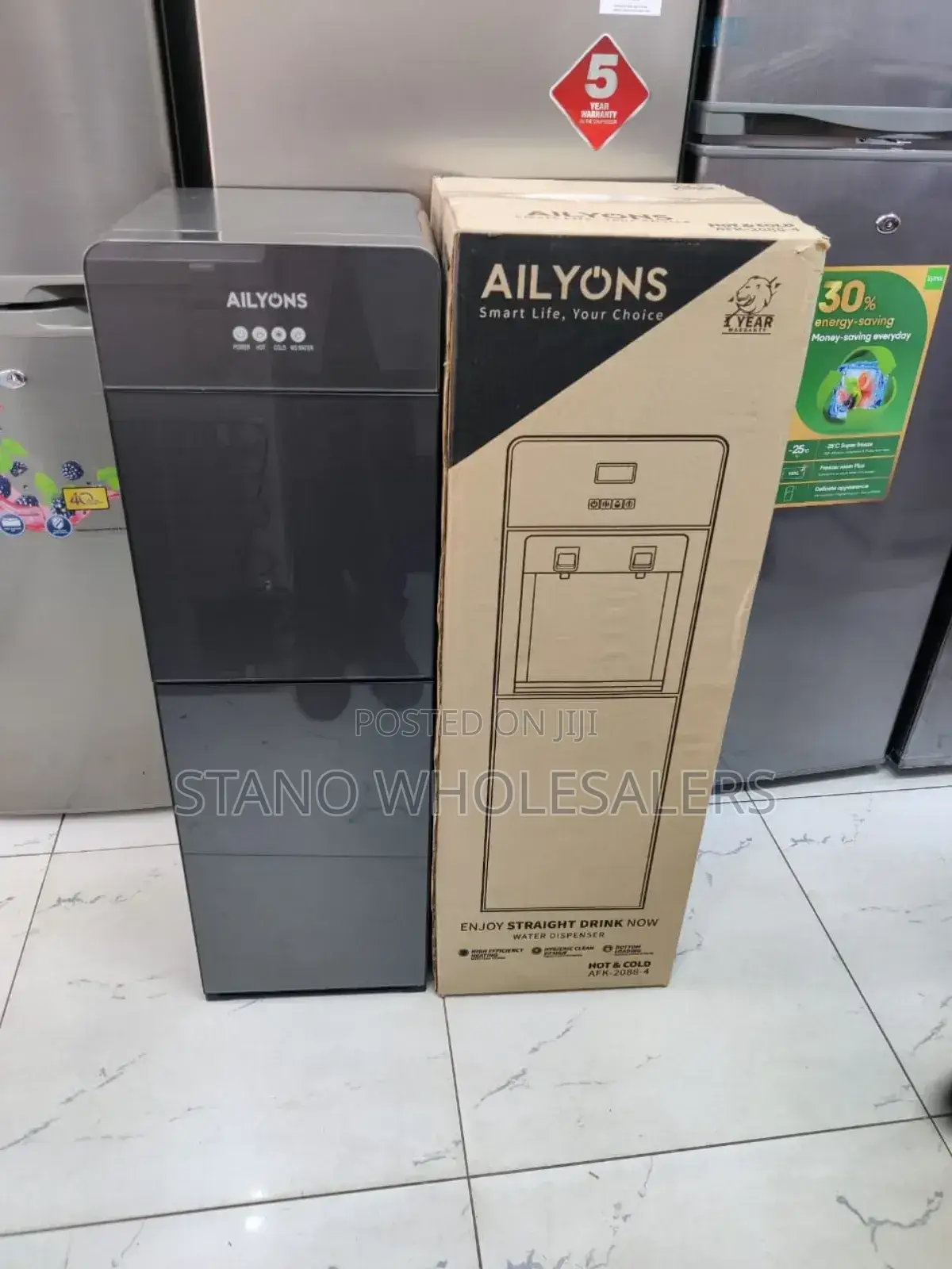 Ailyons Bottom Load Dispenser, 3 Tap
