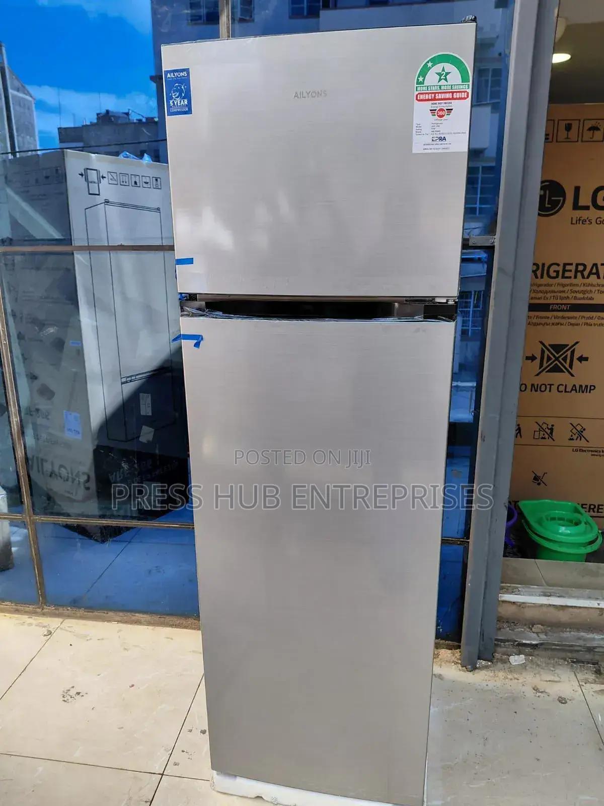 Ailyons Double-Door Refrigerator 