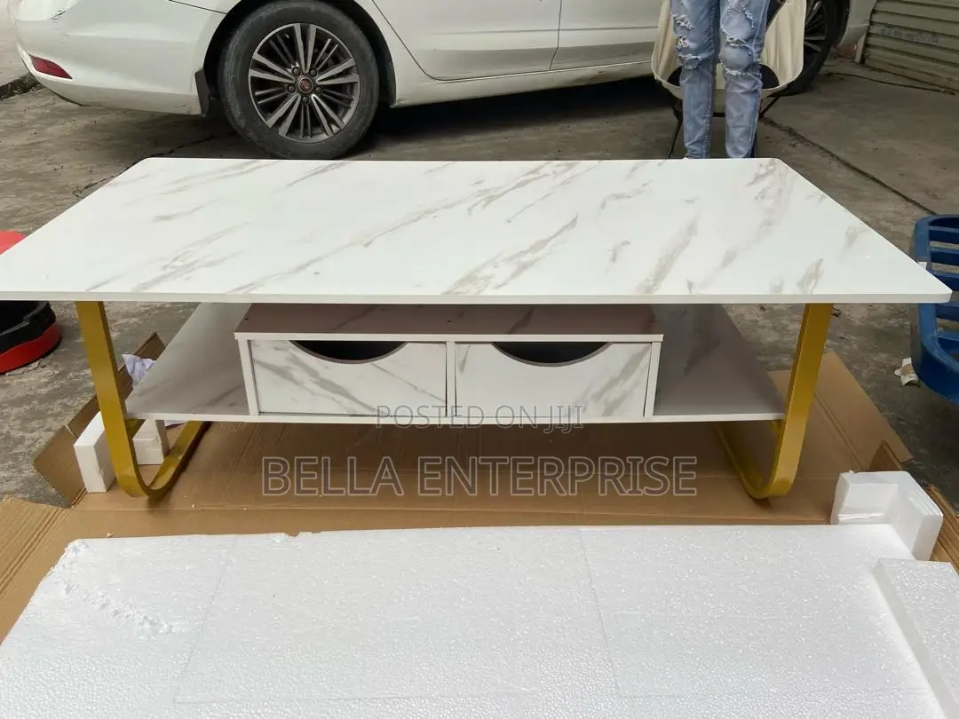 Coffee Table With Drawers 120cm*60cm*, White Only