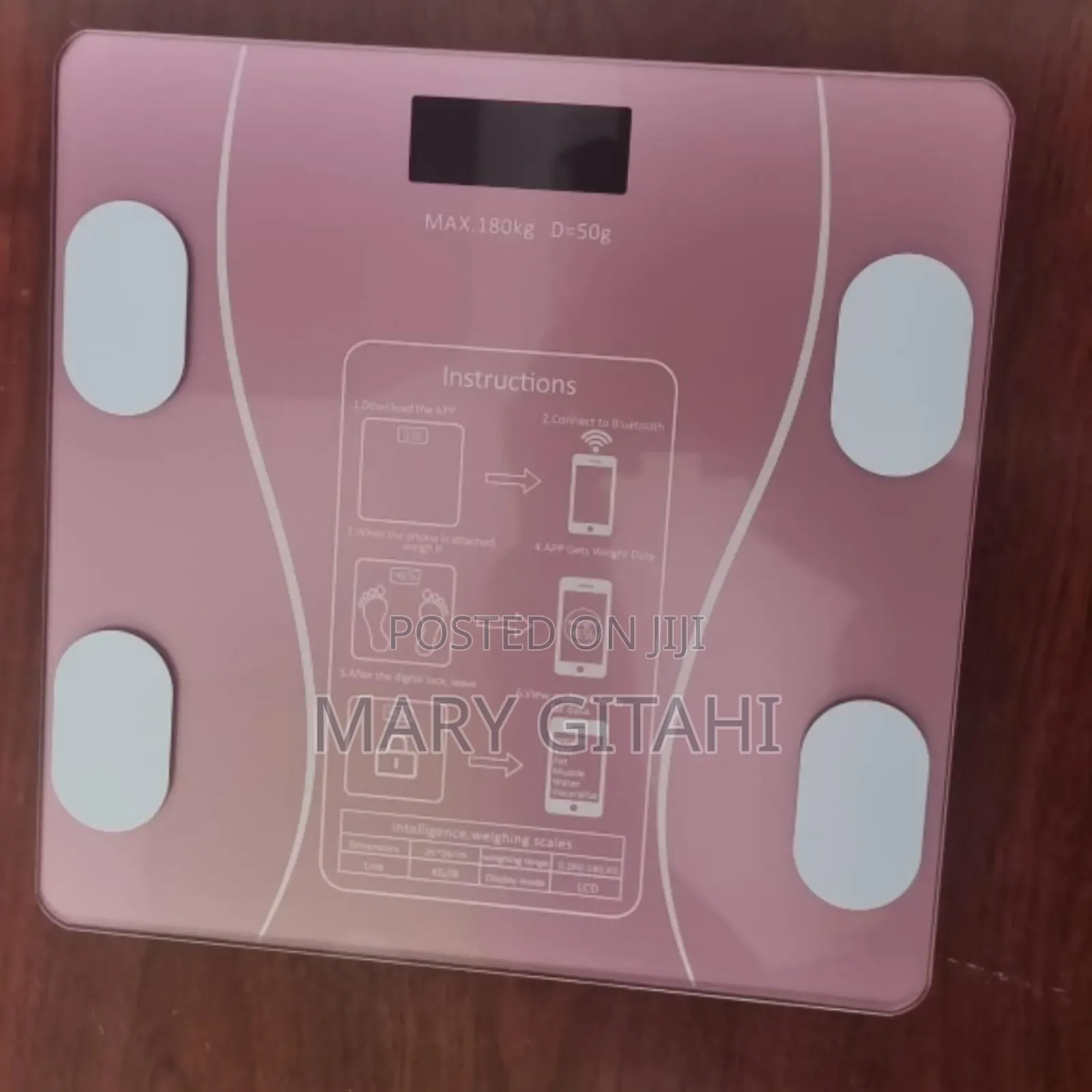0.2 to 180kg Smart Digital Bluetooth Weighing Scale