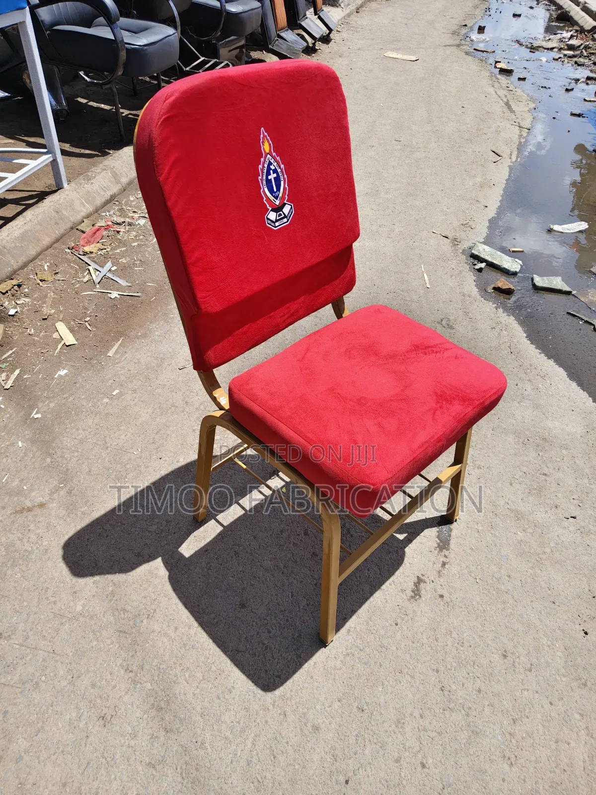 Church Seats With Logo and Bible/Book Holder