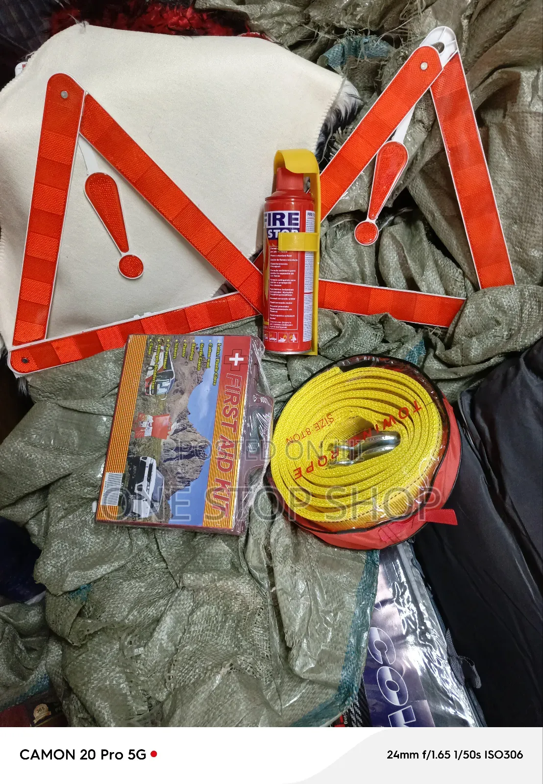 4in1 Road Safety Kit With 8ton Nylon Tow Rope