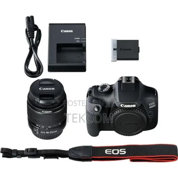 Canon Eos 4000d Dslr Camera And Ef-s 18-55 Mm F/3.5-5.6 Iii Lens