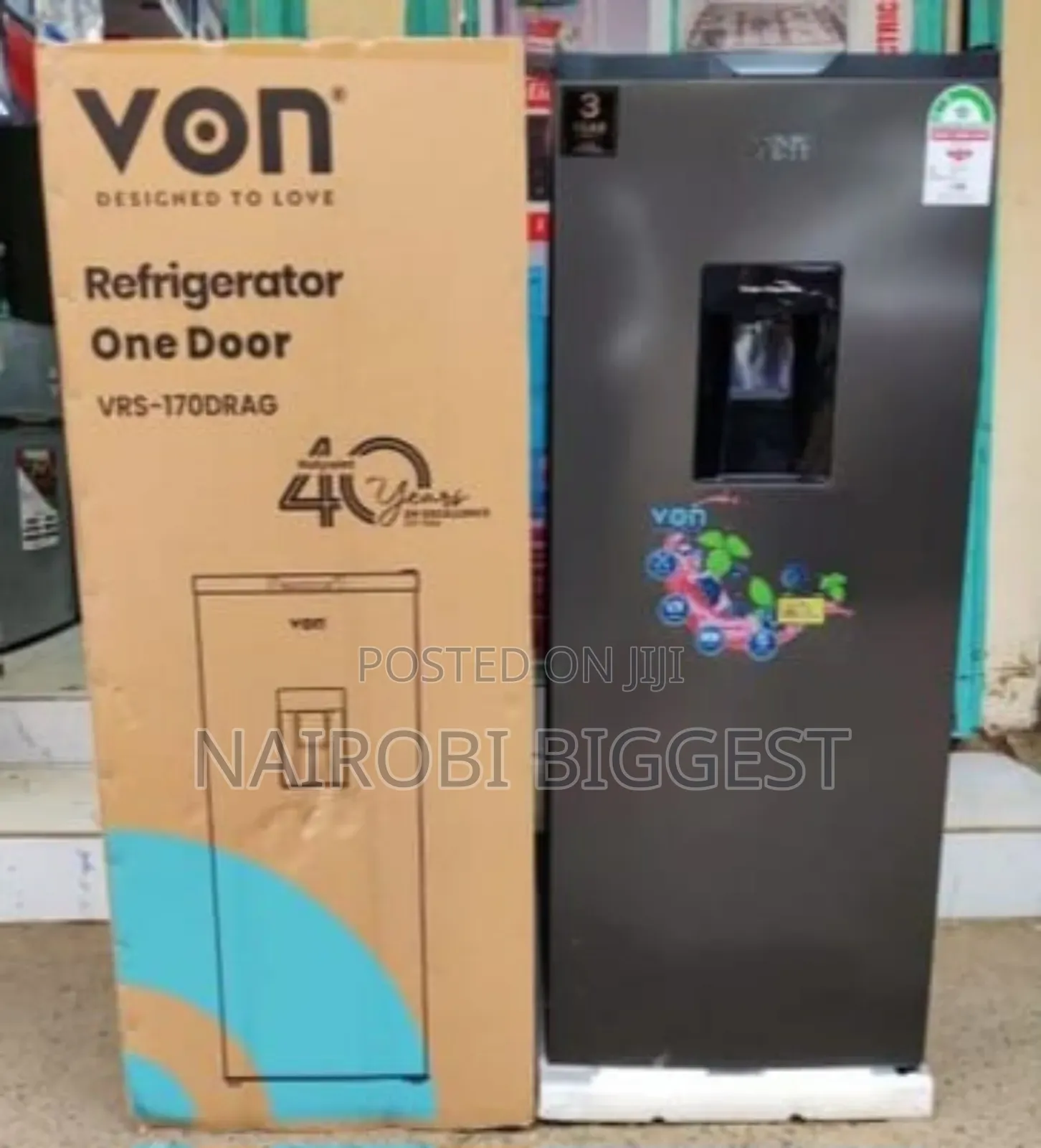 Von  Fridge 176 Litres With Dispenser  Single Door Refrigerator