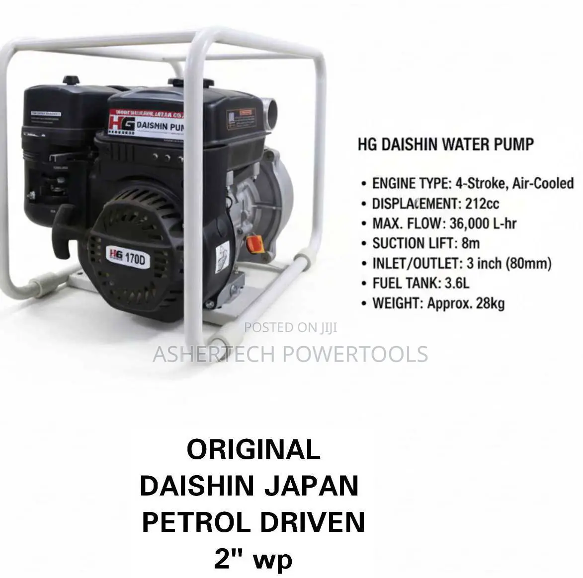 Daishin Hg170d Petrol-Driven Water Pump.