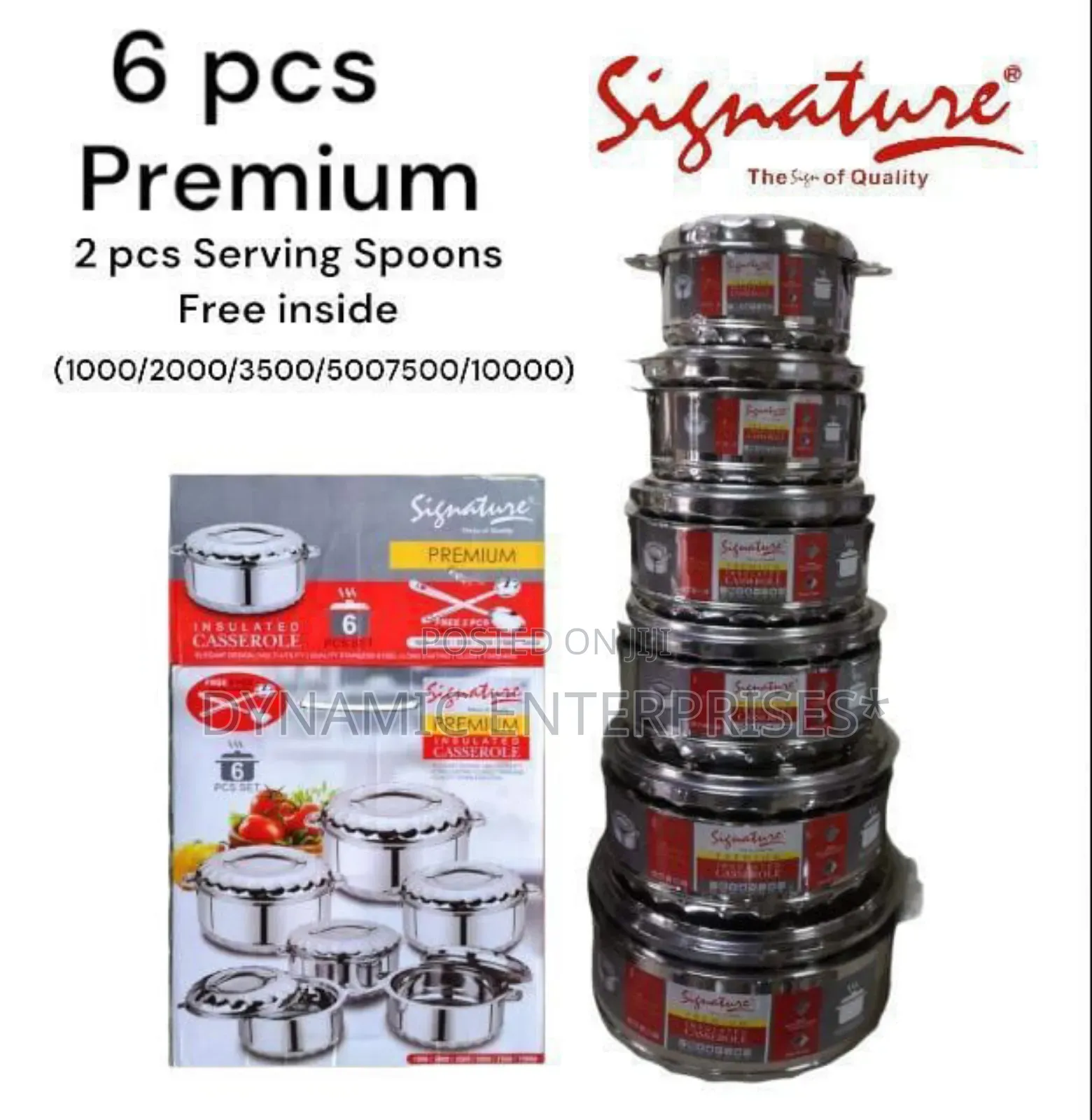 6 PCS Permium Stainless Steel Hotpots