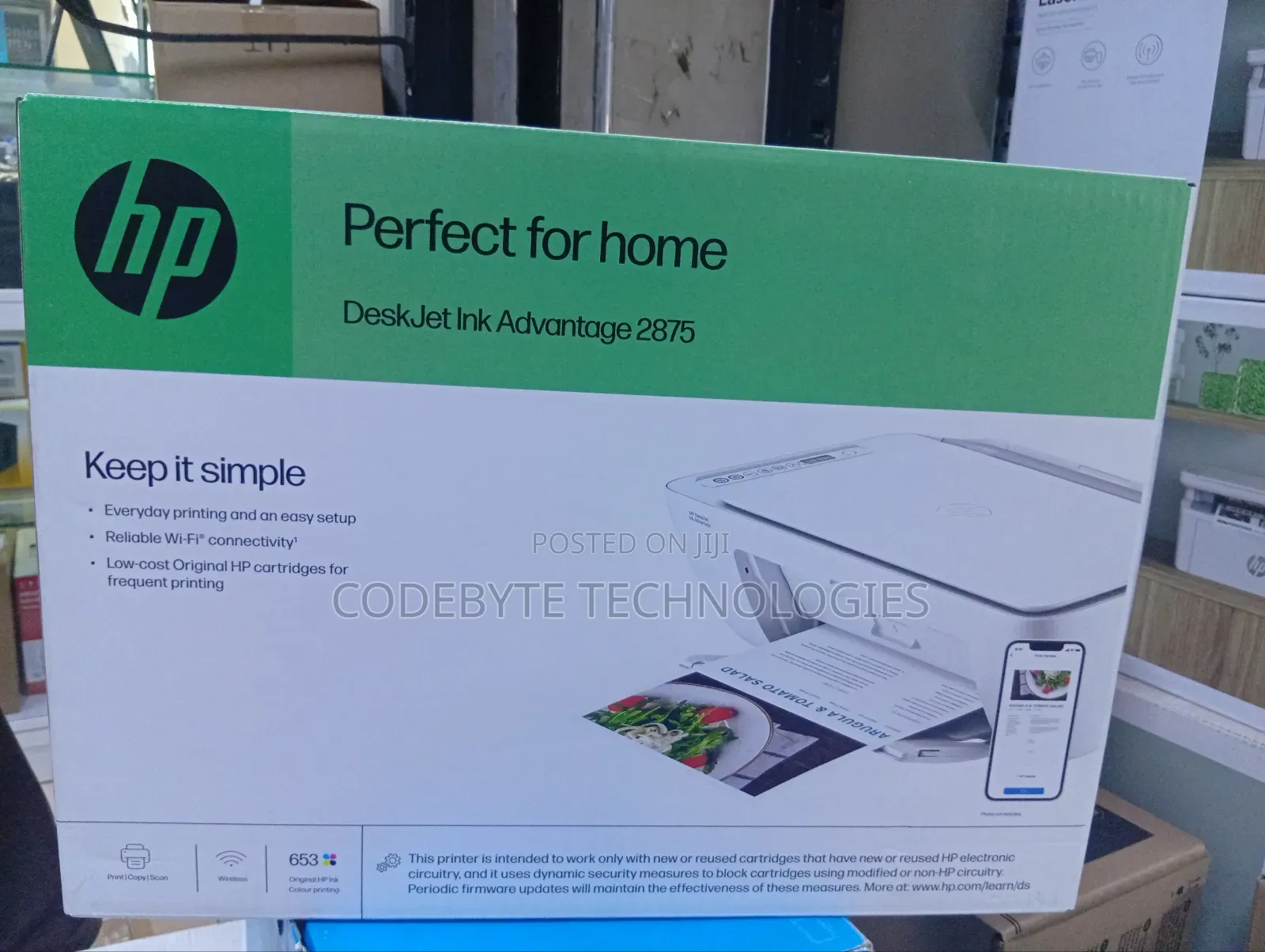 Hp Deskjet 2875 Ink Advantage Wireless All in One Printer