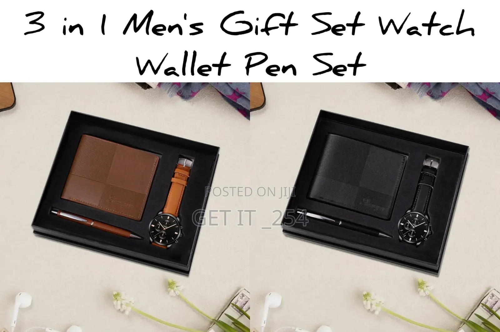 *3 In 1 Men's Gift Set Watch Wallet Pen Set