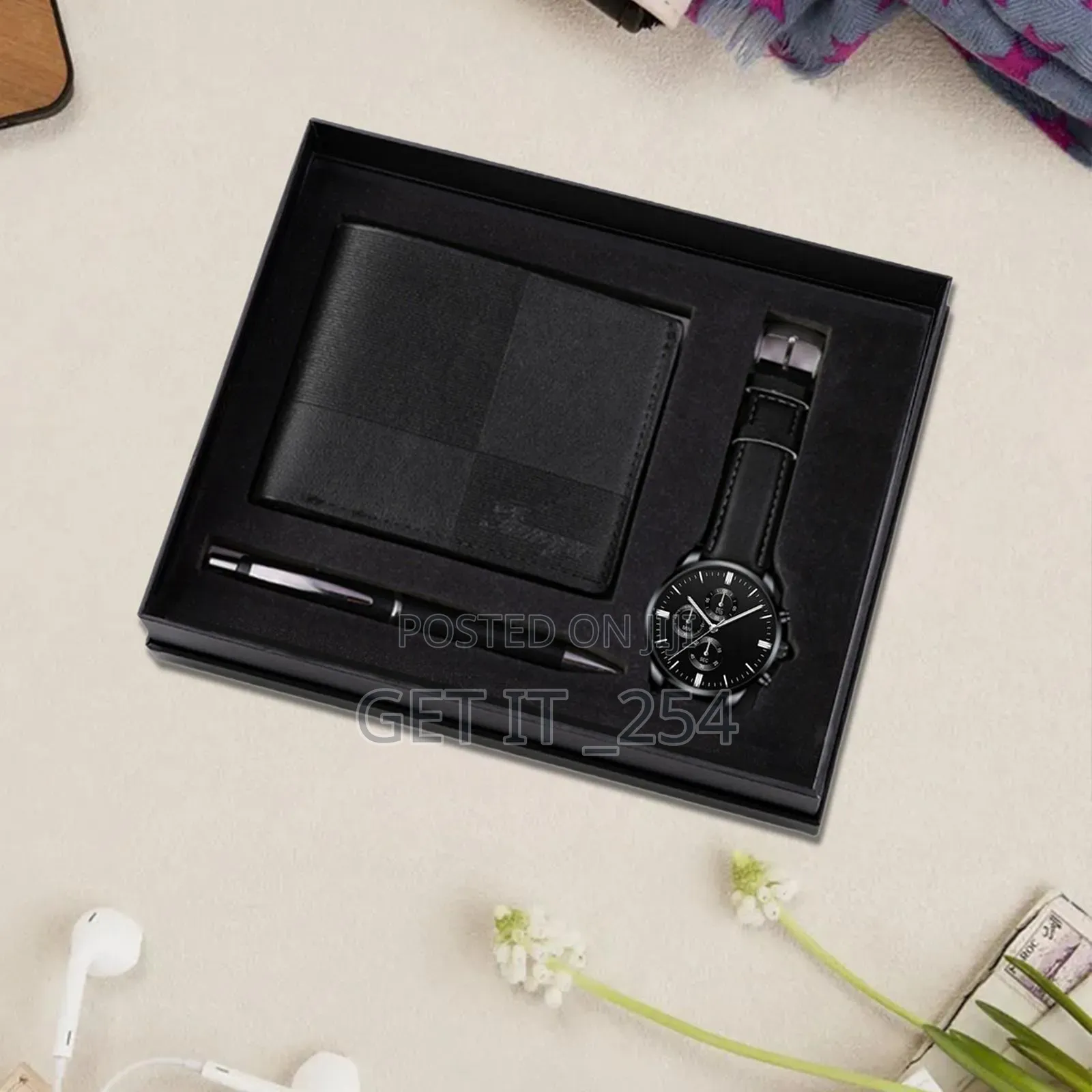 *3 In 1 Men's Gift Set Watch Wallet Pen Set