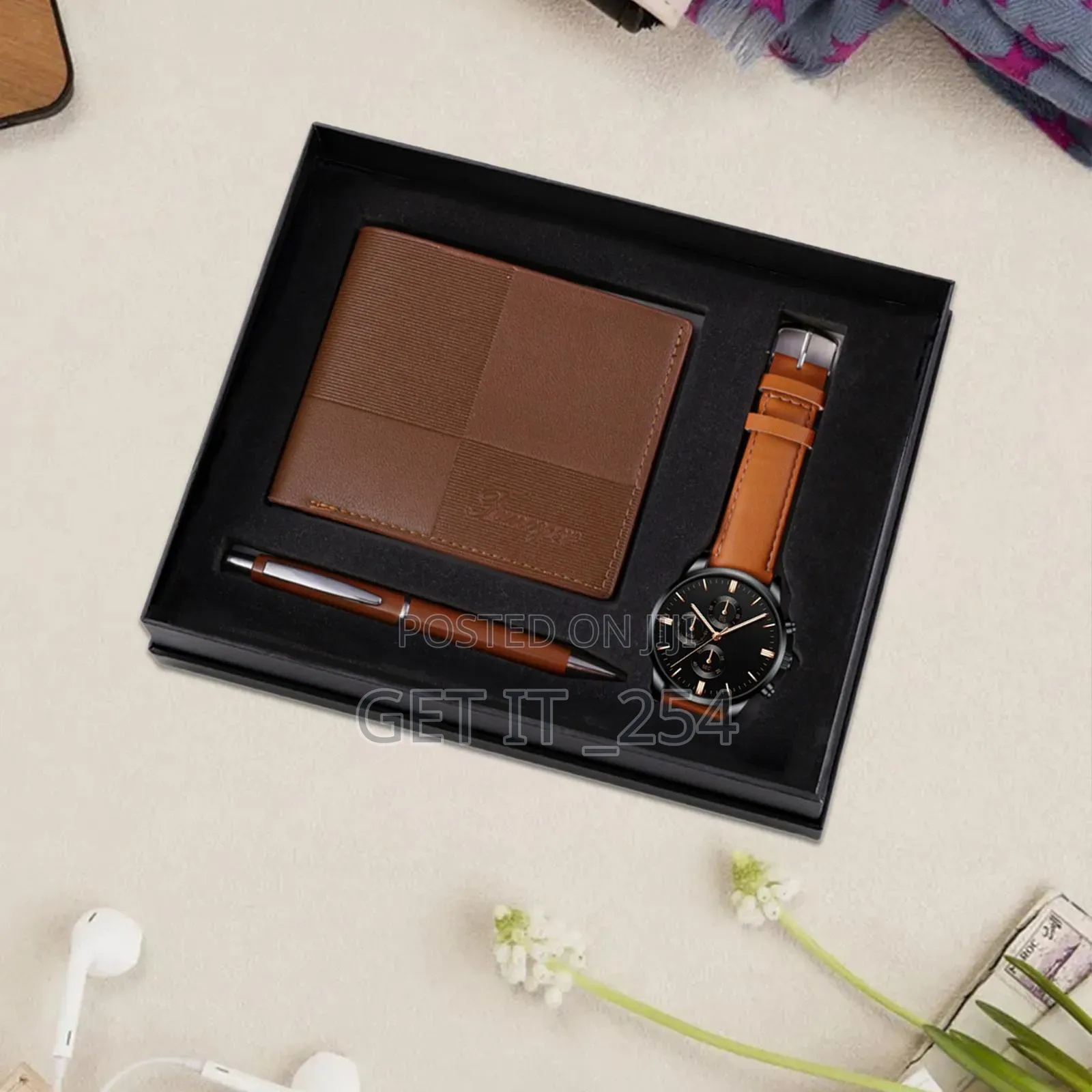 *3 In 1 Men's Gift Set Watch Wallet Pen Set