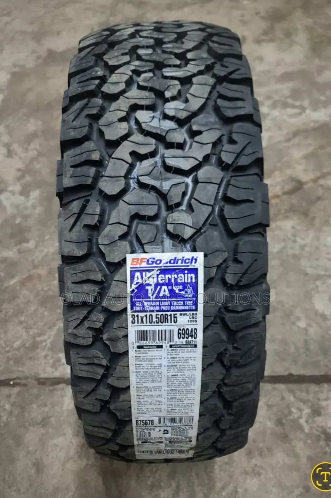 31x10.5r15 Bf Goodrich(Made in Usa)