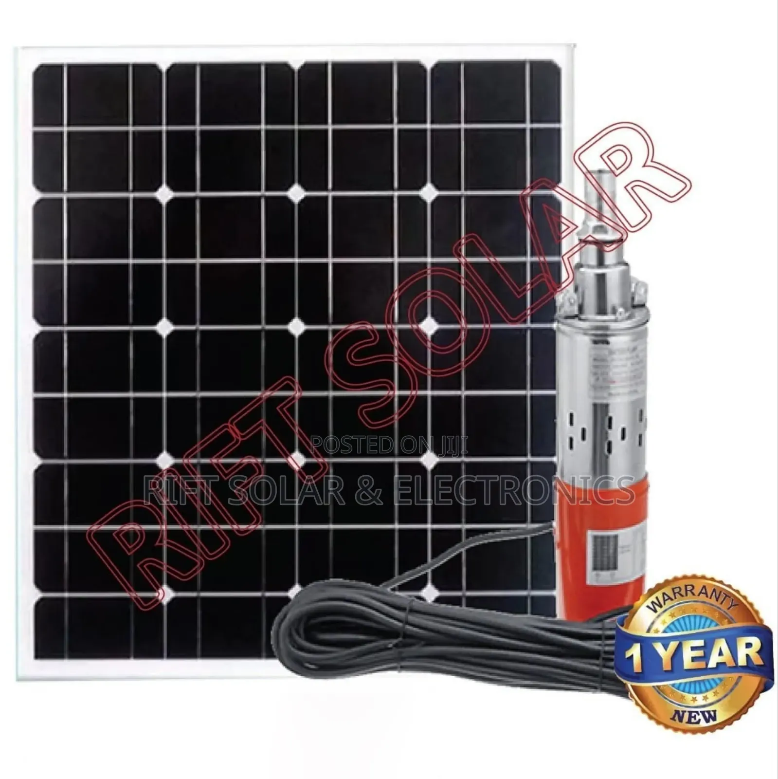 50 Metres Head Submersible Pump -1/2" Outlet - 24 Volts 300w Solar