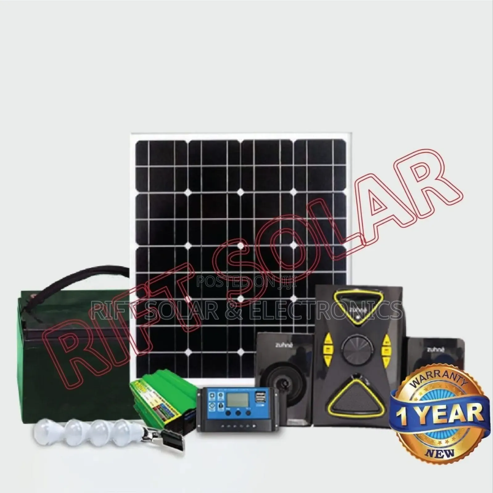 200 Watts Full Kit - 150ah Battery - 300w Inverter - 2.1ch Sub Woofer