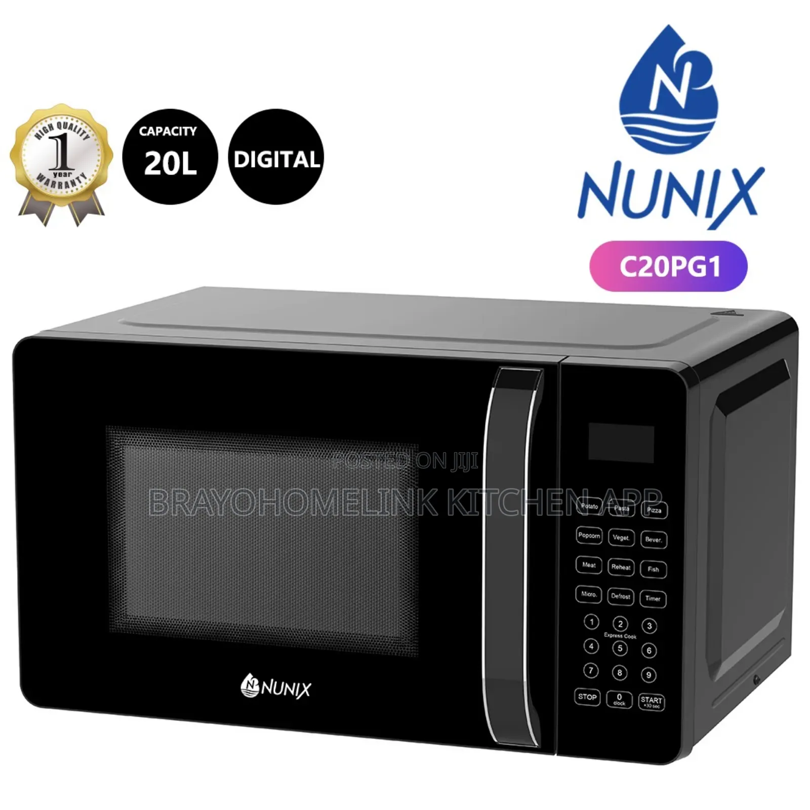 Nunix 20 Litres Digital Microwave