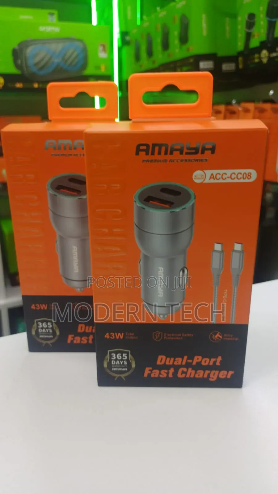 Amaya Acc-Cc08 Fast Charging Car Adapter