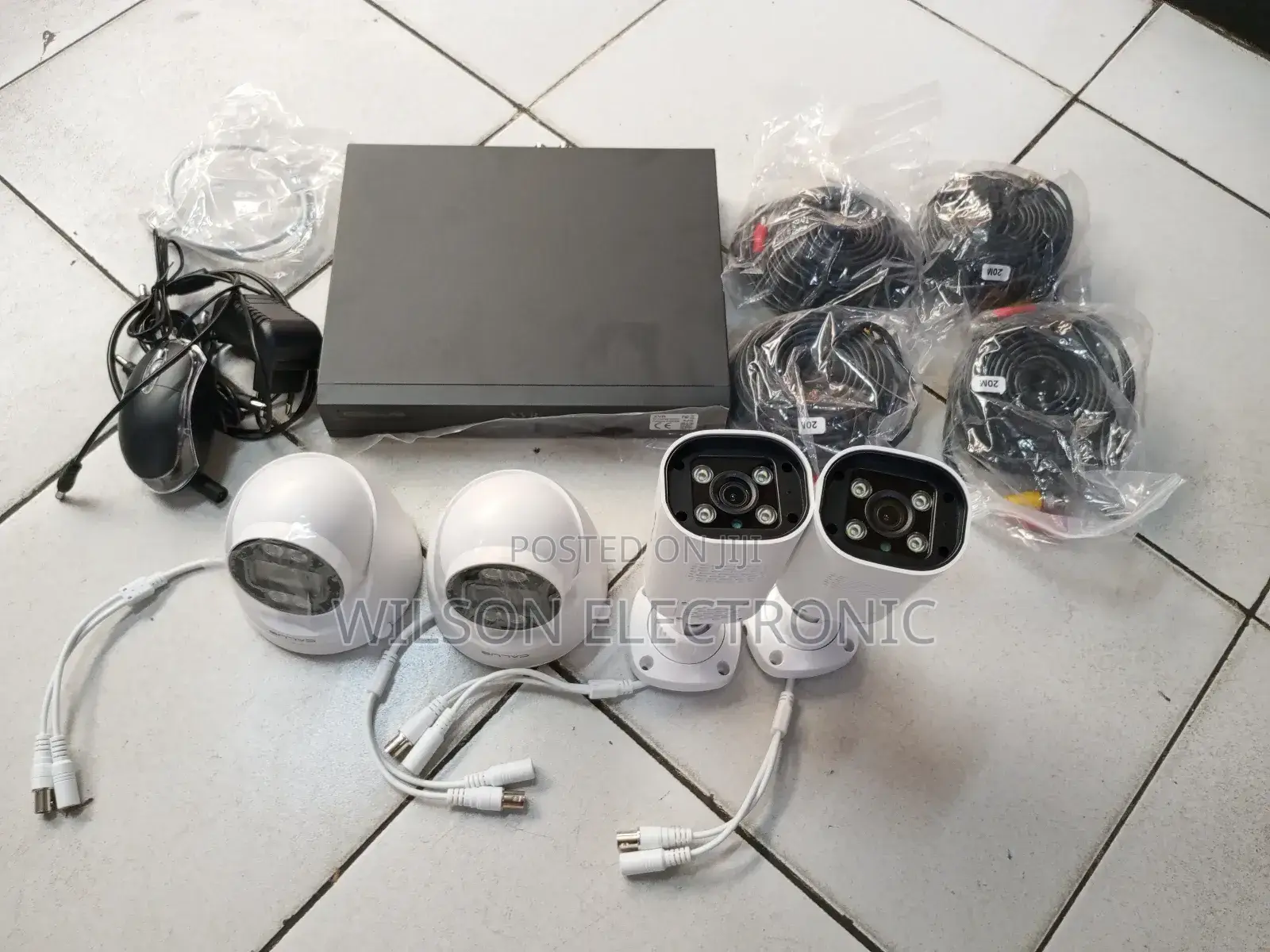 4 Channel CCTV Camera With Dvr. 4pc Camera