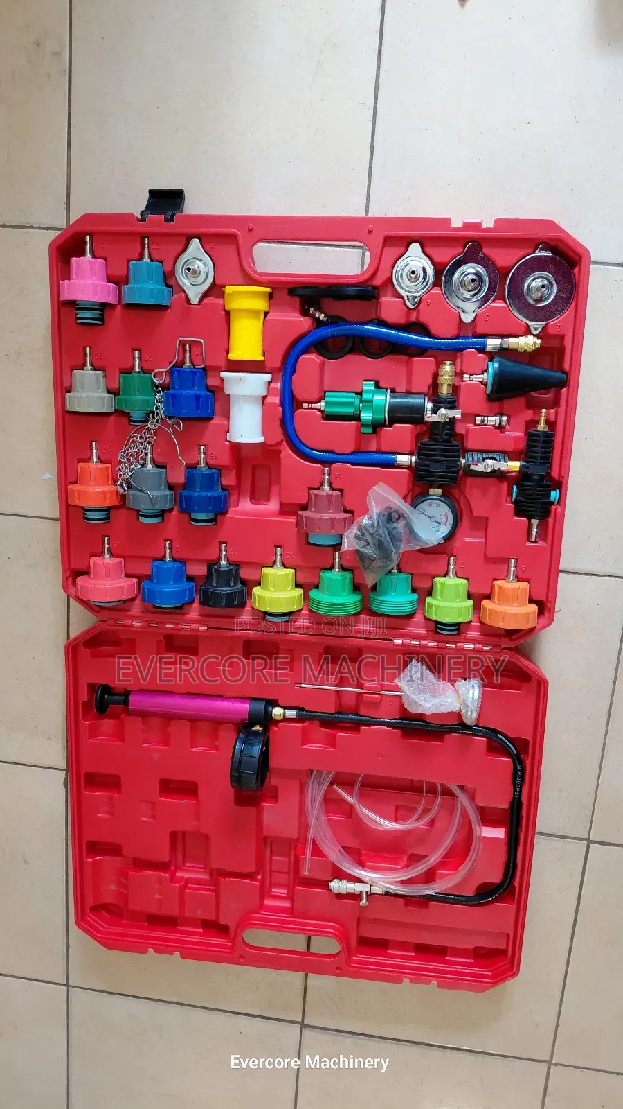 Heavy Duty Car Radiator Pressure Tester Kit Full Set.