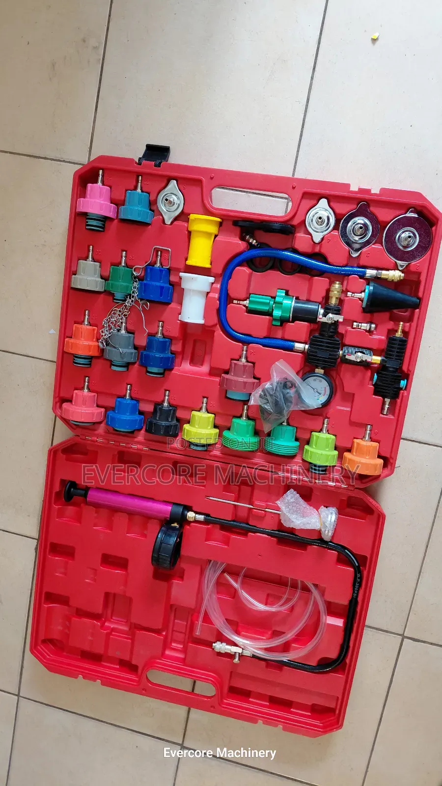 Heavy Duty Car Radiator Pressure Tester Kit Full Set.