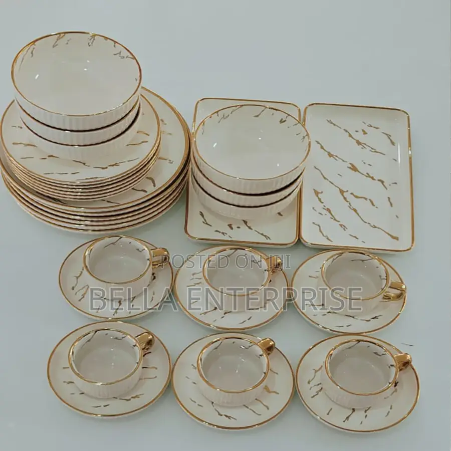 Elegant European Porcelain Dinner Set 32pcs