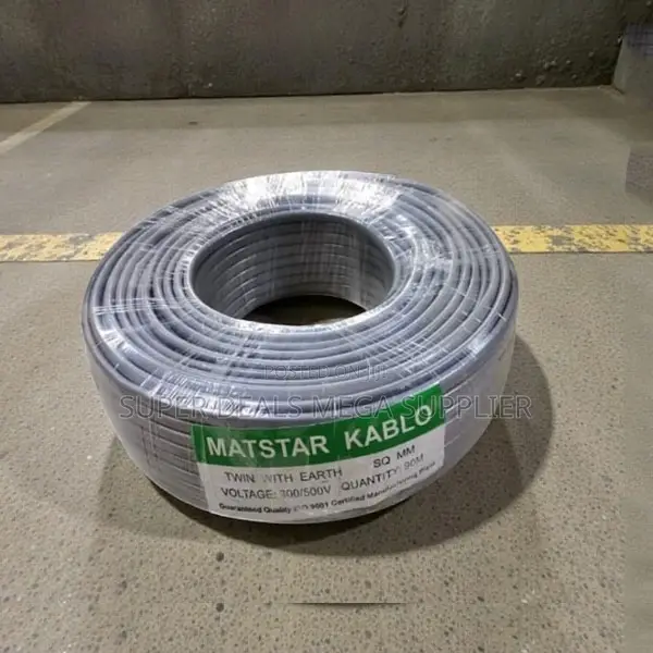 Long Lasting Performance 4.0mm Twin With Earth Flat Electrical Cable