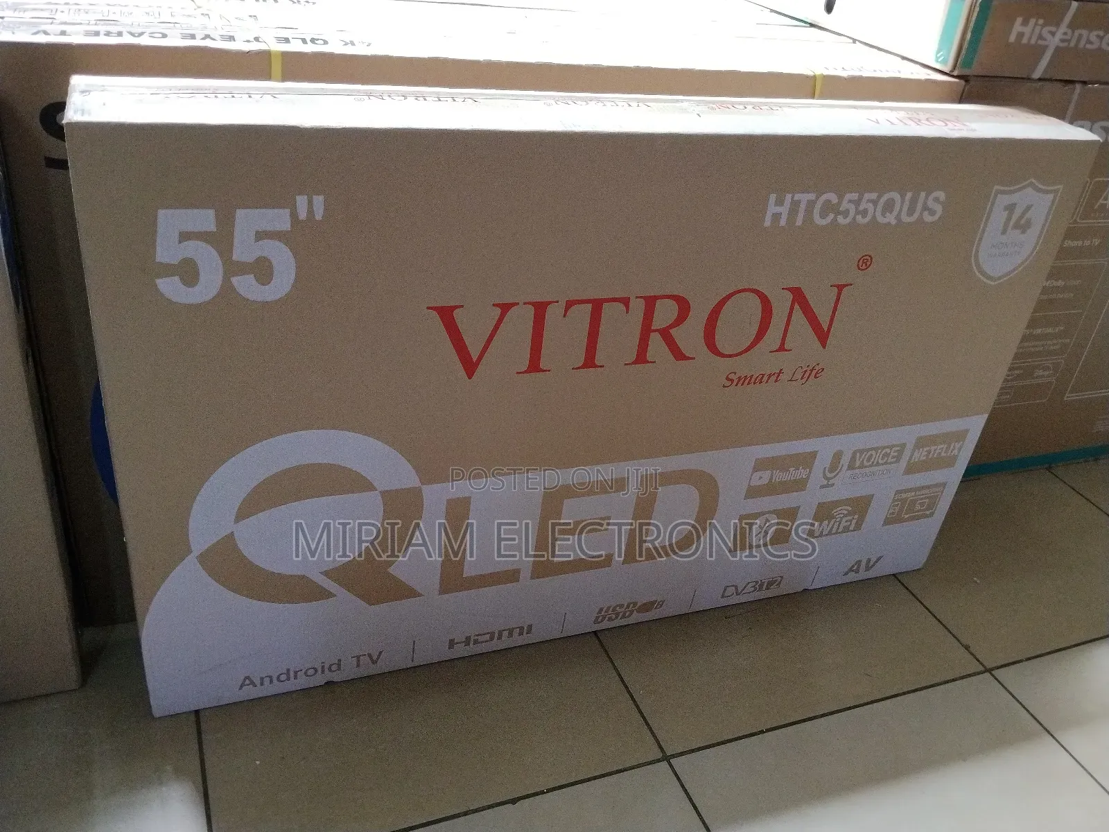 Vitron 55" Qled Tv Frameless Bluetooth