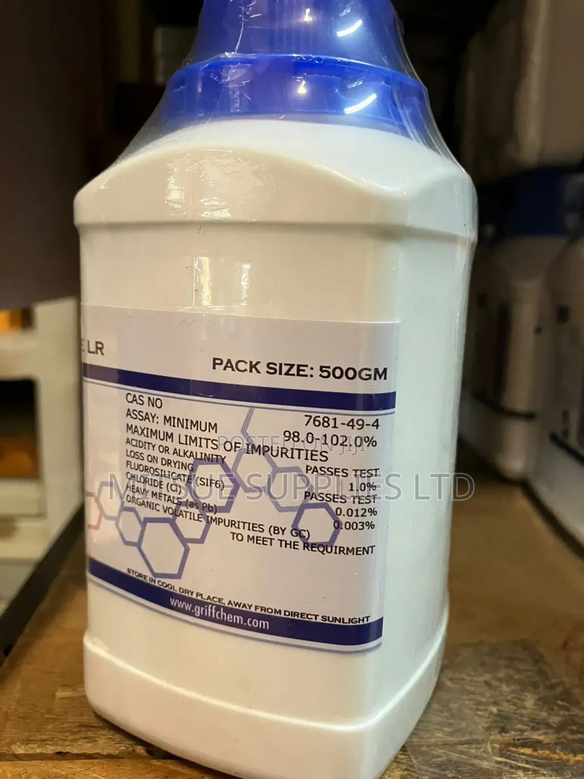 Pair Of Sodium Flouride 500g Lab Reagent