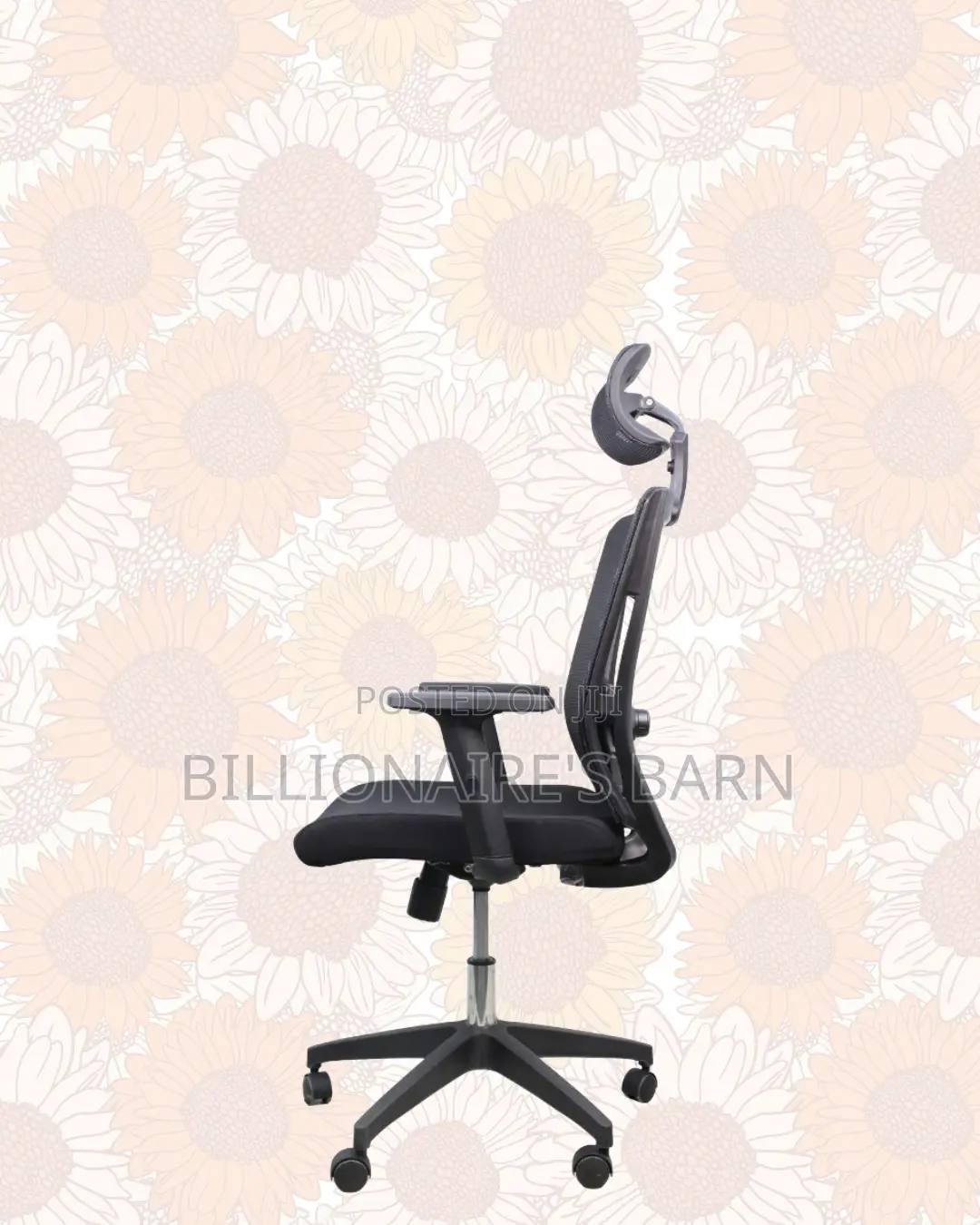 Adjustable Headrest Work Chair • Workday Comfort, Nylon Base