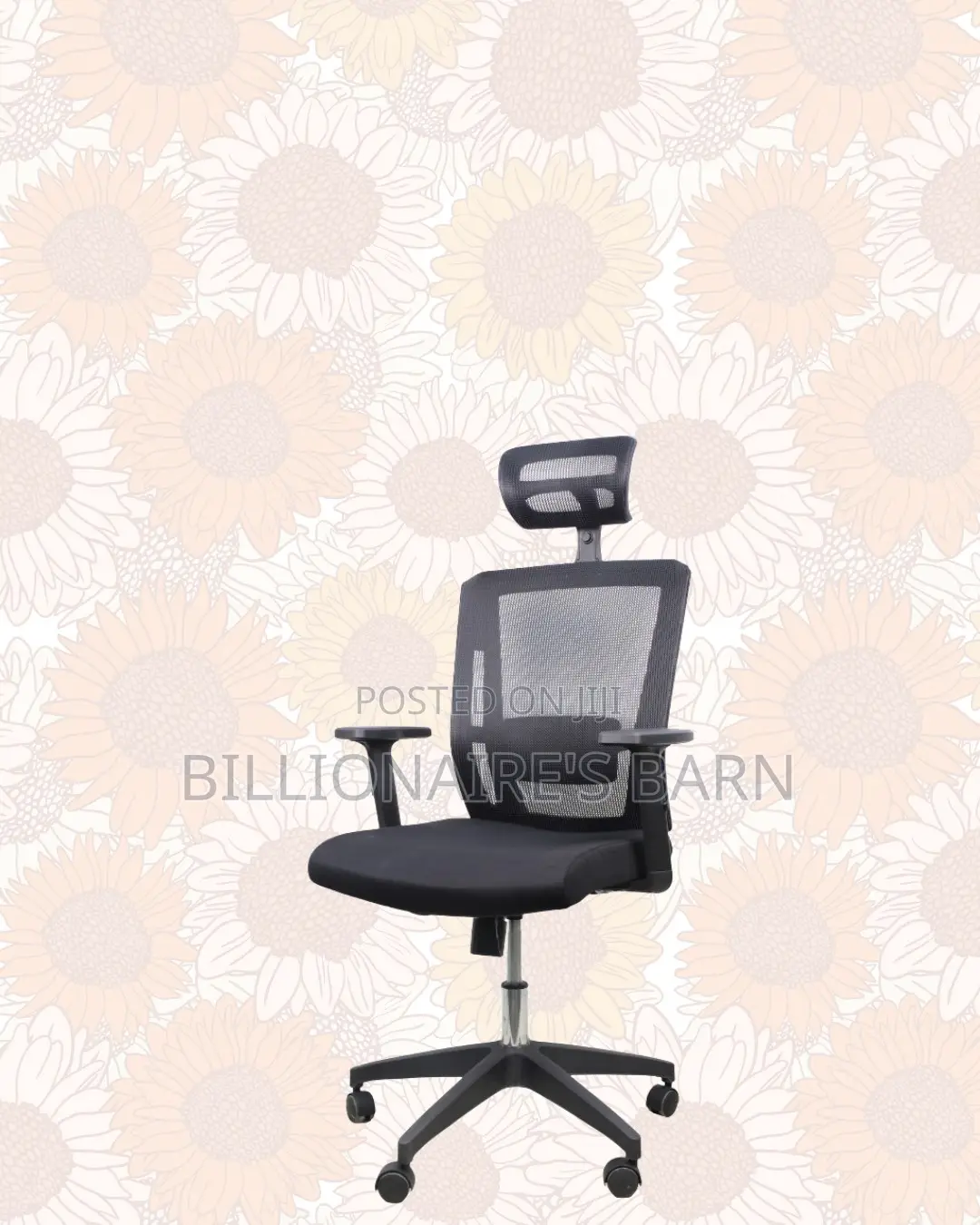 Adjustable Headrest Work Chair • Workday Comfort, Nylon Base