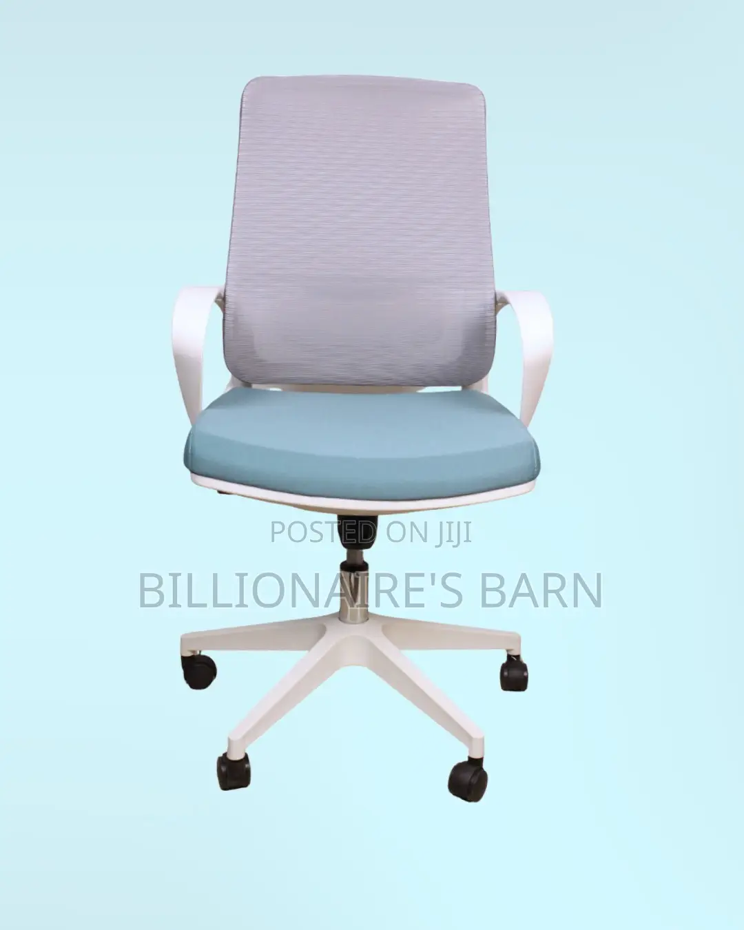 White Ergonomic Work Chair | Stable Base, Breathable Mesh Airflow