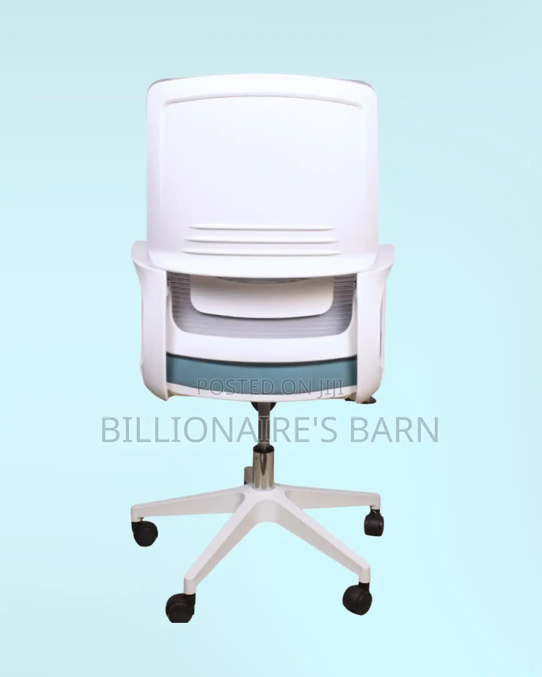 White Ergonomic Work Chair | Stable Base, Breathable Mesh Airflow