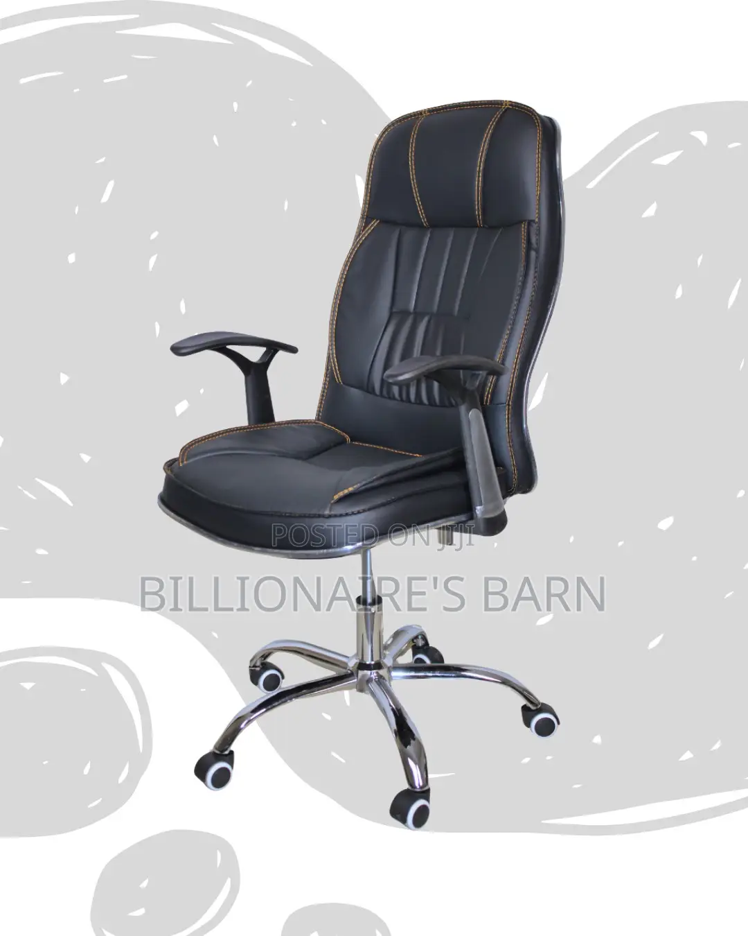 Executive Leather Office Chair High-Back | Premium Leather Finish
