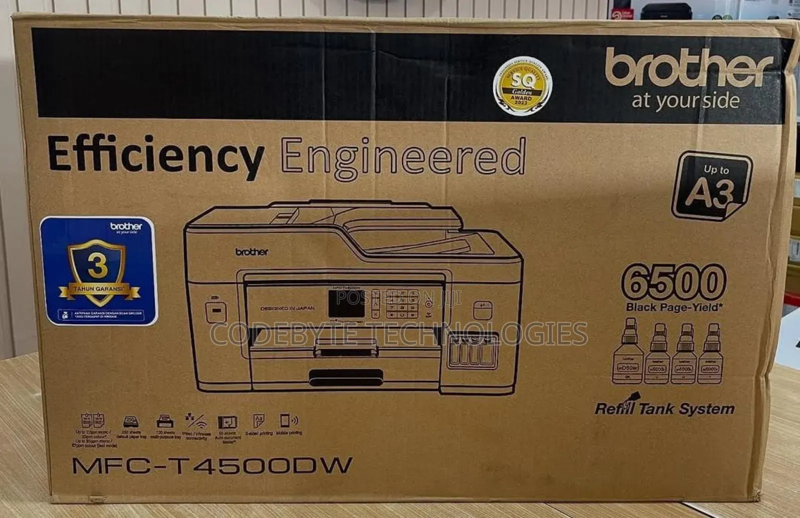 Brother MFC-T4500dw A3 Inkjet Printer