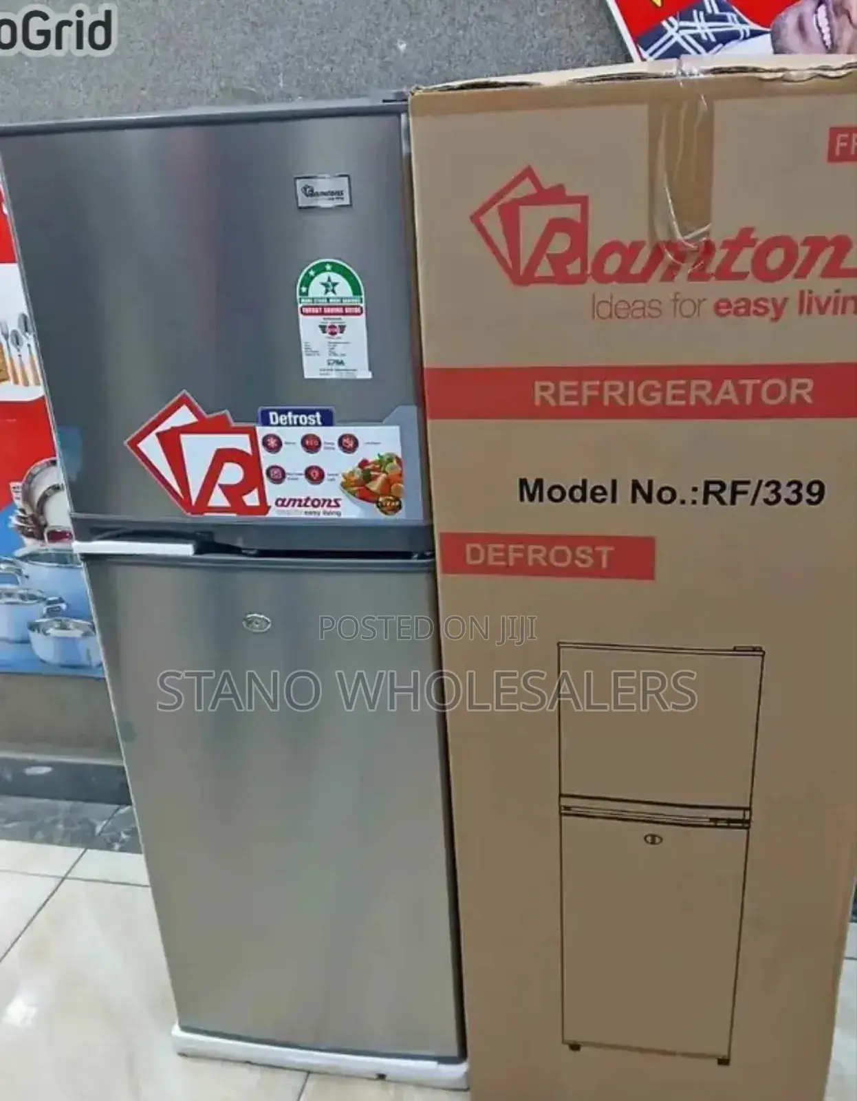 Rf339 Ramtons Double Door Fridge 138litres