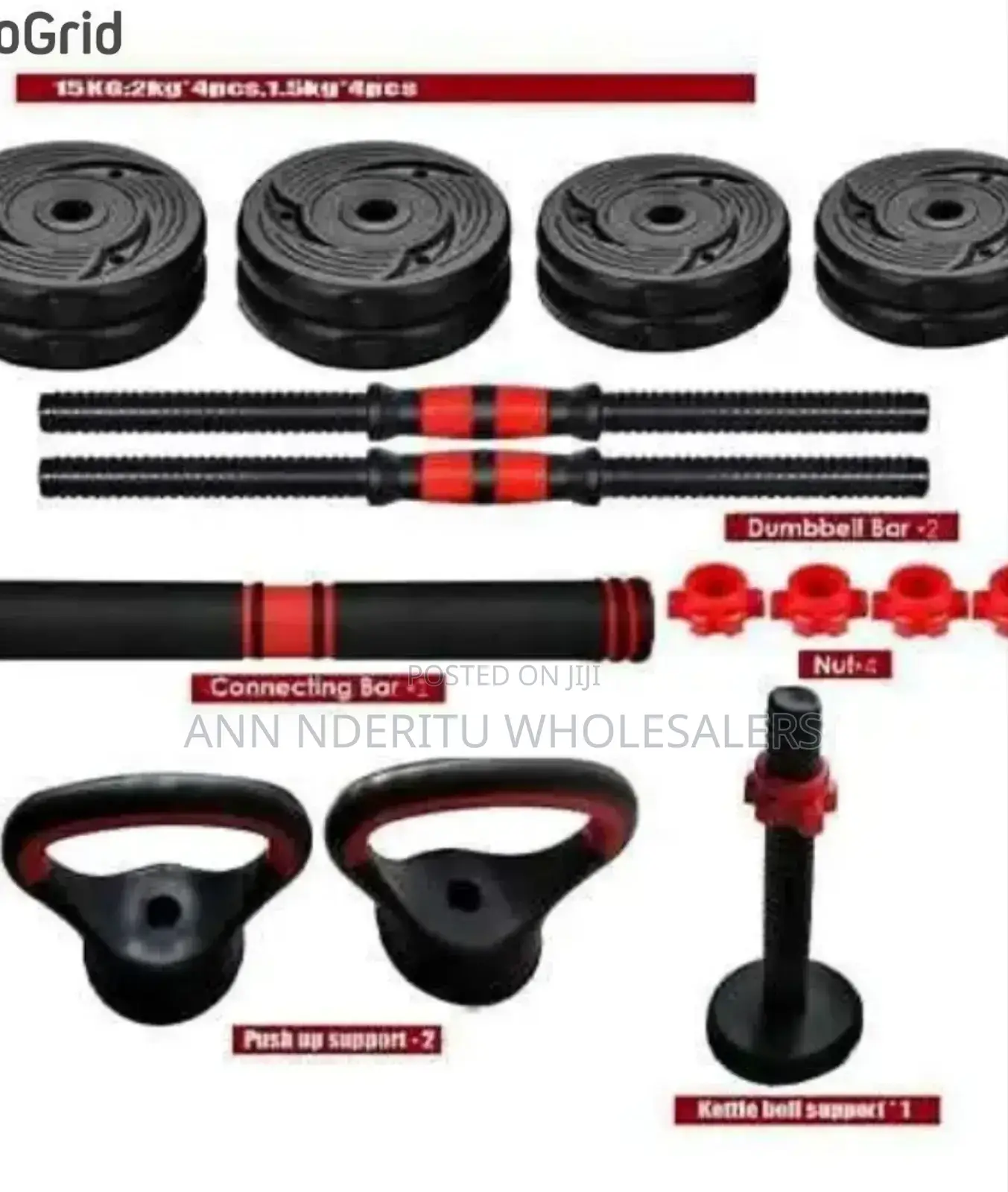 Aerobic Exercise 15 KGS Dumbbells 6 in 1