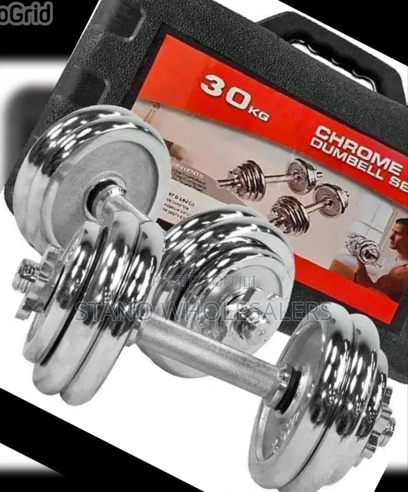Silver Aerobic 30 KGS Chrome Dumbbells