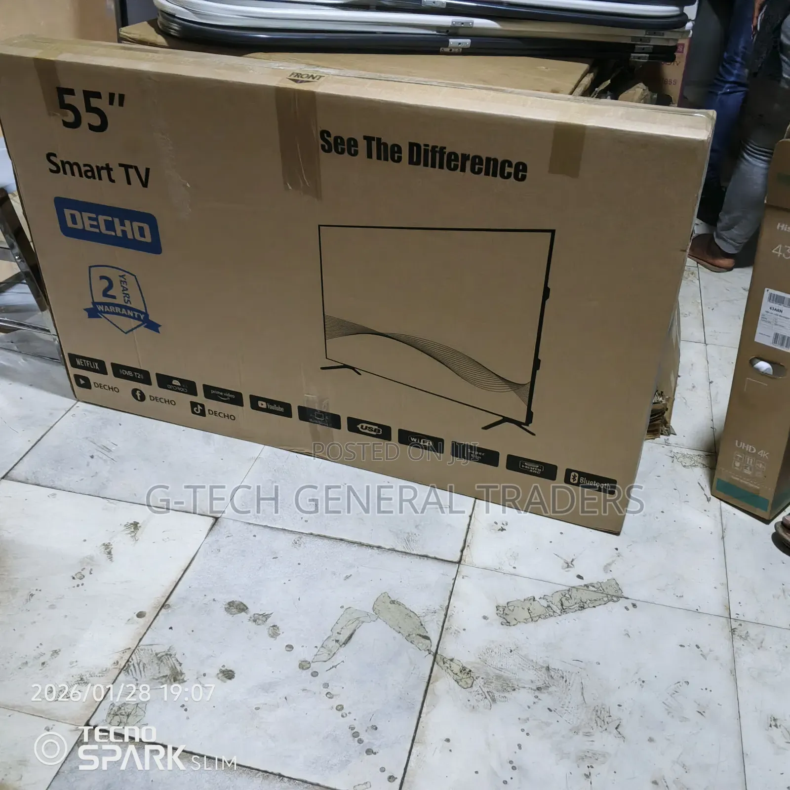 Decho 55inch Smart Android, Youtube, Netflix Led Tv With Bluetooth