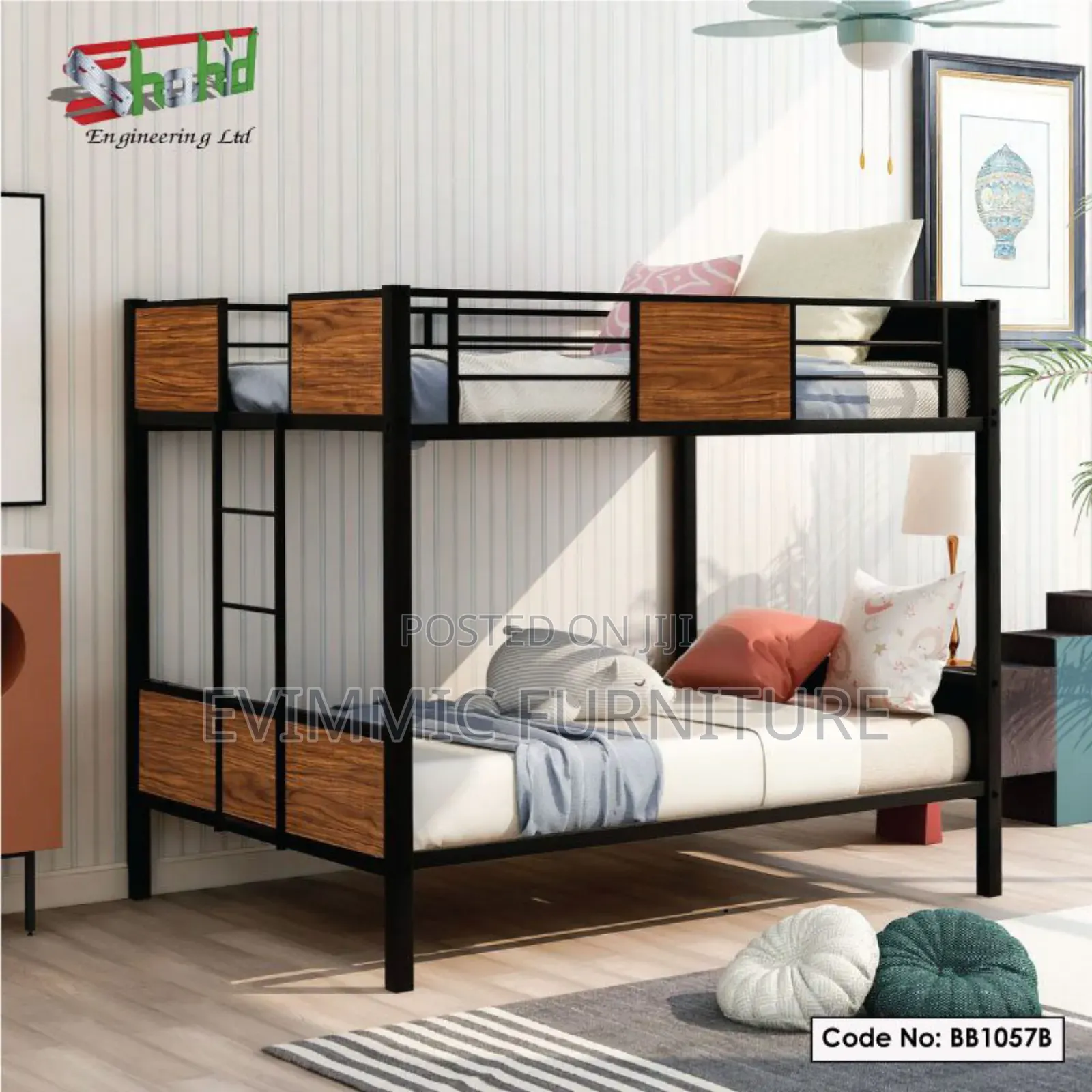 Rustic Metal Bunk Bed
