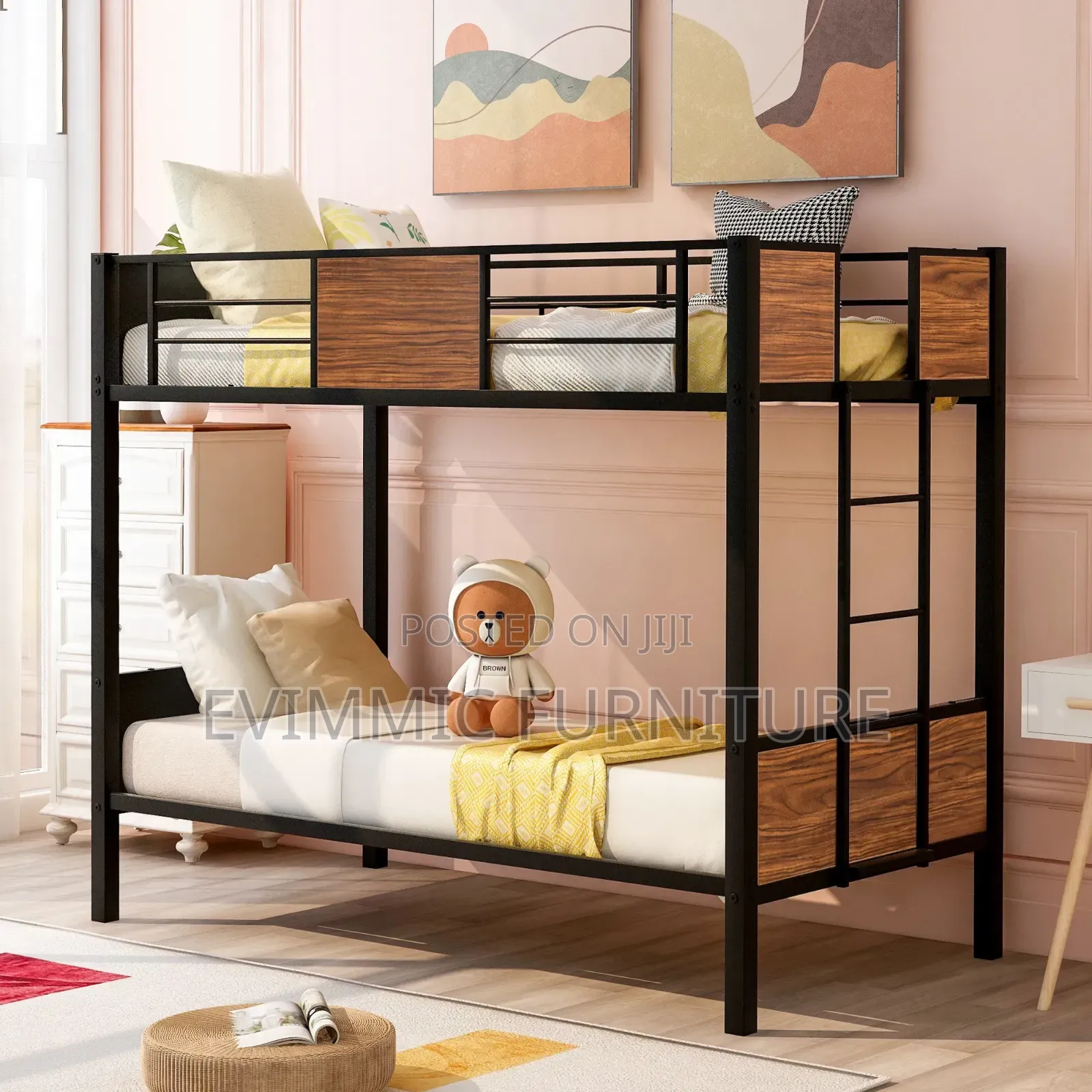 Rustic Metal Bunk Bed