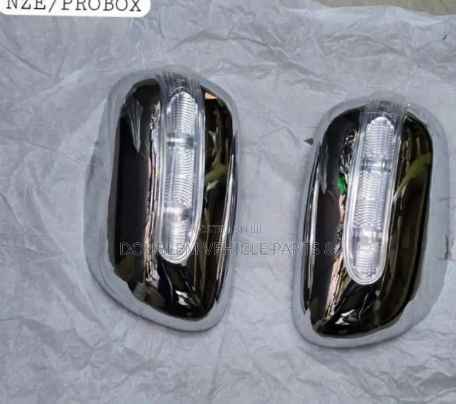 Sidemirror Covers Probox 2005-2015/Nze With Indicators Chrome/Silver